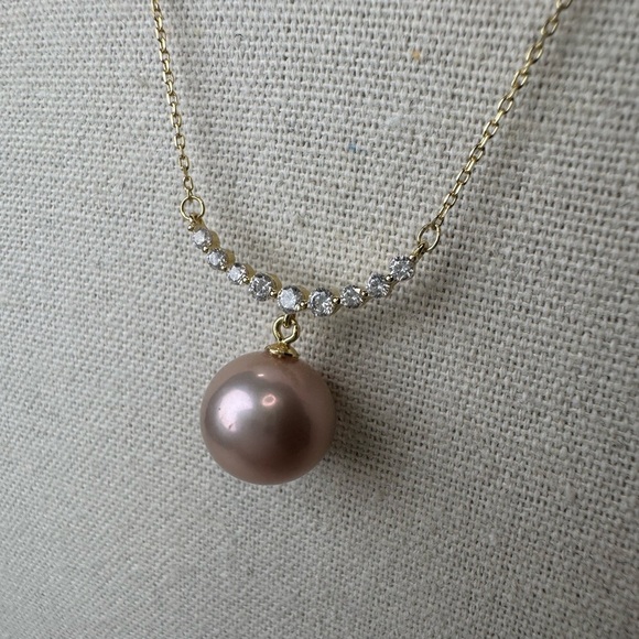 High Quality Pink Edison Pearl Necklace - Picture 8 of 8